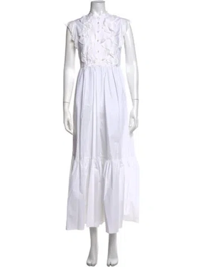 Pre-owned Twinset Long Dress In White