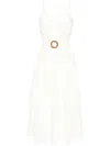 Twinset Floral-embroidered Dress In White