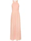 Twinset Open-back Wide-leg Jumpsuit In Pink