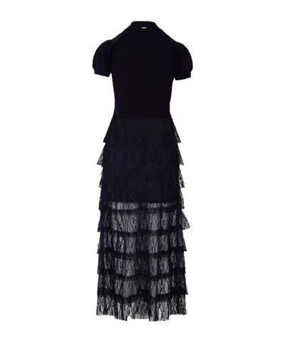 Twinset Long Knit Dress In Black