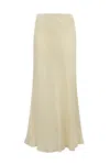 Twinset Long Linen Skirt In Sabbia Fredda