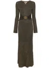 Twinset Long Rib Knit Dress In Black