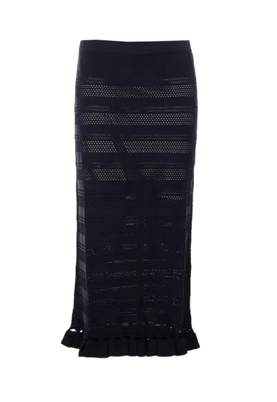 Twinset Long Skirt In Black