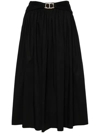 Twinset Long Skirt In Black  