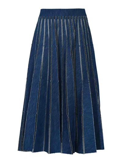 Twinset Long Skirt In Blue
