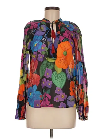Pre-owned Twinset Long Sleeve Blouse In Blue