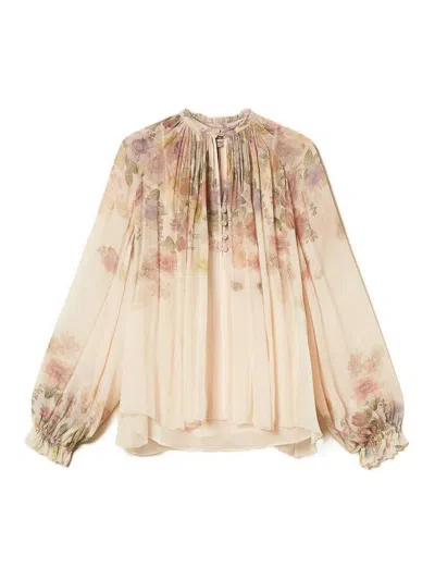 Twinset Long Sleeve Blouse In Neutral