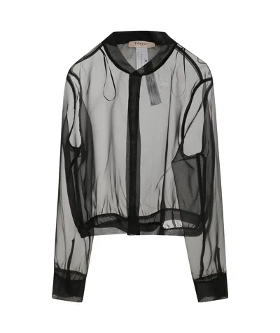 Twinset Long Sleeve Casual Jacket In Black