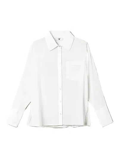 Twinset Long-sleeve Chest-pocket Shirt In White