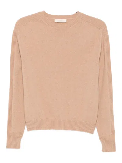 Twinset Long-sleeve Ribbed-cuff Sweater In Pink
