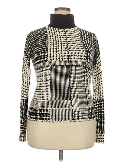 Pre-owned Twinset Long Sleeve Turtleneck In Ivory
