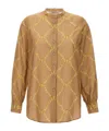 Twinset Print Shirt Shirt And Blouse Beige In Brown