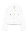 Twinset Long-sleeved Denim Jacket In White