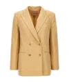 Twinset Double-breasted Blazer Blazer And Suits Beige In Nude