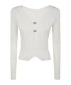 Twinset Long-sleeved Pullover Sweater In White