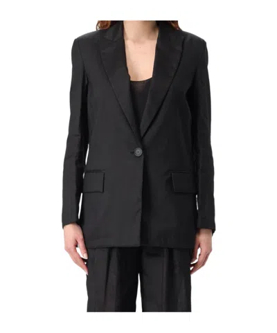 Twinset Long-sleeved Suit Jacket In Black