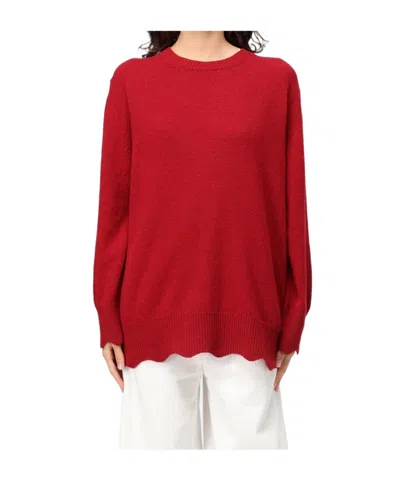 Twinset Long-sleeved Sweater In Rot