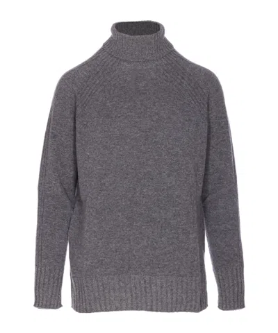Twinset Long-sleeved Turtleneck Jumper In Blue