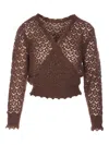 Twinset Long-sleeves Sweater In Brown