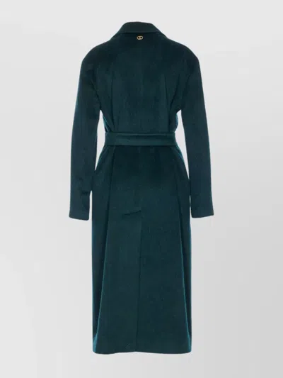 TWINSET LONG TEXTURED COAT BELTED WAIST