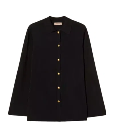 Twinset Long-sleeve Button-up Shirt In Black