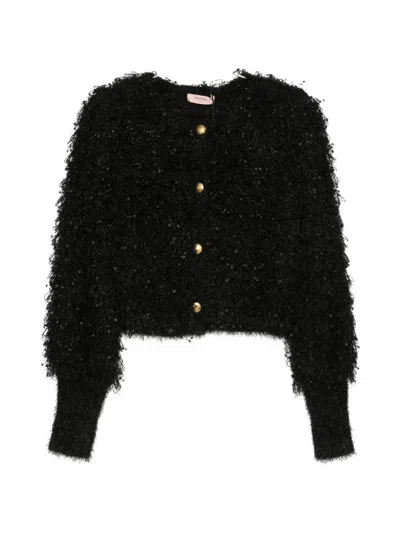 Twinset Long-sleeves Jacket In Black