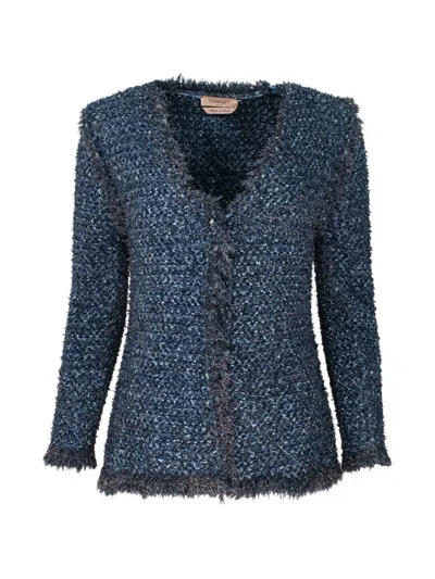 Twinset Long-sleeves Jacket In Blue