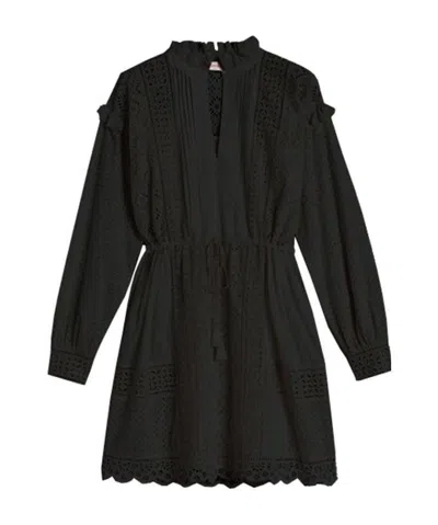 Twinset Lotus Leaf Edge Dress In Black