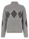 Twinset Lozenge Intarsia Sweater In Gray