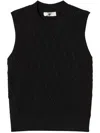 Twinset Lozenge-pattern Tank Top In Black
