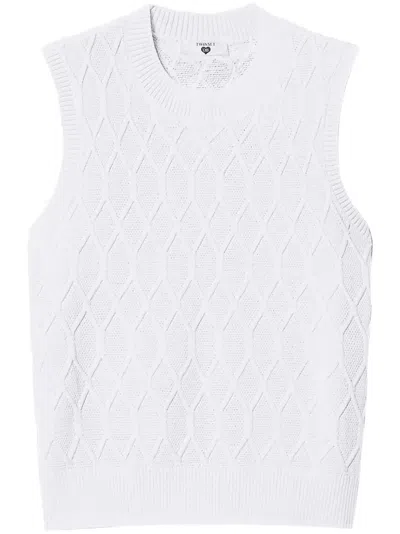 Twinset Lozenge Top In White