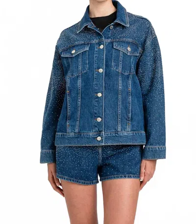 Twinset Lumi Jacket In Denim In Blue