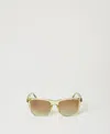 Twinset Lunettes De Soleil Carrées In Brown