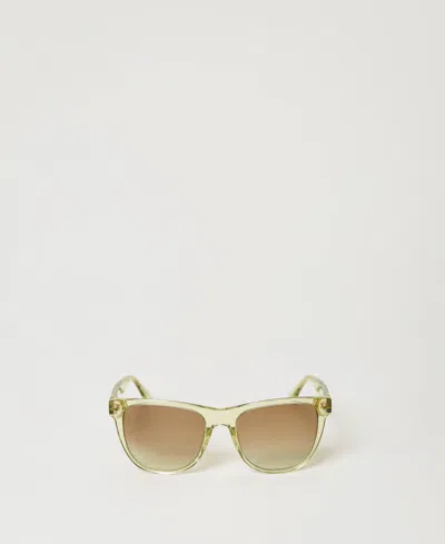 Twinset Lunettes De Soleil Carrées In Brown