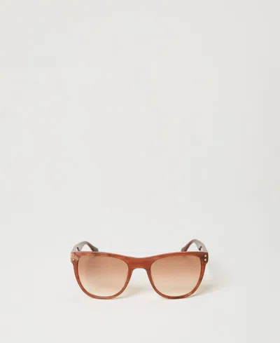 Twinset Lunettes De Soleil Carrées In Brown