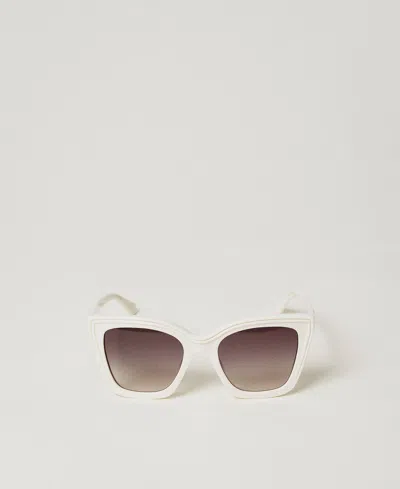 Twinset Lunettes De Soleil Carrées In Neutral