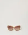 Twinset Lunettes De Soleil Oversize Opalescentes In Brown