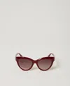 Twinset Lunettes De Soleil Papillon Avec Fleurs In Brown