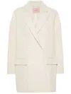 Twinset Lurex Coat In Neutrals