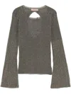 Twinset Pullover Mit Lurex-detail In Schwarz