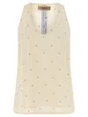 Twinset Lurex Embroidery Tank Top In Neutral