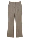 Twinset Lurex Flared-leg Trousers In Brown