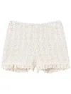 Twinset Lurex Jacquard Shorts In Neutrals