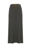 Twinset Skirts In Bic. Dark Taupe/oro