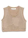 Twinset Lurex-knit Top In Neutrals