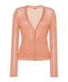 Twinset Lurex Open-knit Cardigan In Nude