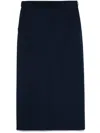 Twinset Lurex Pinstripe Midi Skirt In Blue