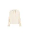 Twinset Lurex Polka Dot Embroidered Blouse In Neutral