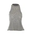 Twinset Lurex Top In Gray
