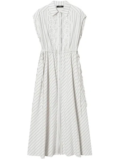 Twinset Macramé-detail Maxi Dress In White